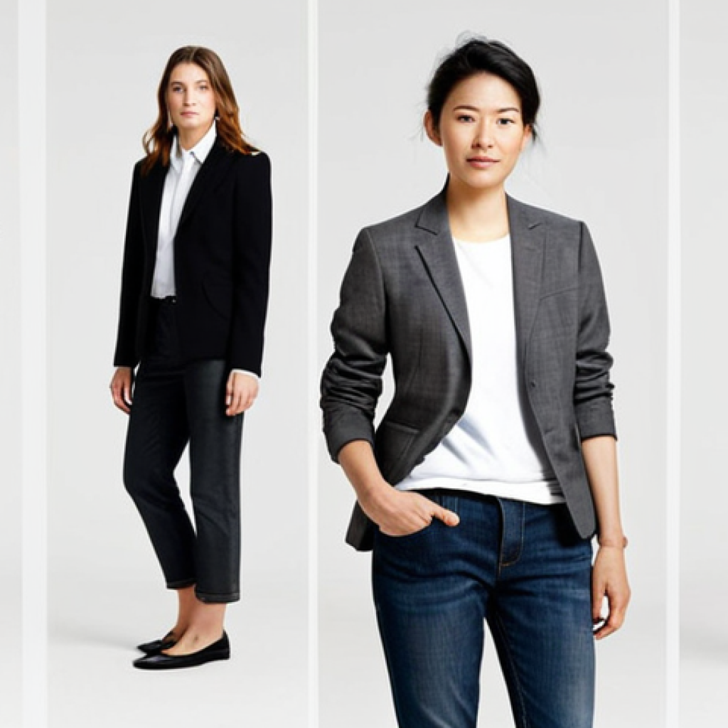 The Capsule Wardrobe**

"A well-organized, minimalist closet featuring a curated collection of high-quality, timeless pieces in neutral tones (black, white, grey, beige). Garments include a perfectly fitting jeans, a crisp white T-shirt, a tailored black blazer, and comfortable leather shoes. Add some accents like a striped shirt and a checkered scarf. Soft, natural lighting. professional photography, demonstrating sustainable and conscious consumption. safe for work, appropriate content, fully clothed, modest, professional, perfect anatomy, correct proportions, natural pose, well-formed hands, proper finger count, natural body proportions."

**