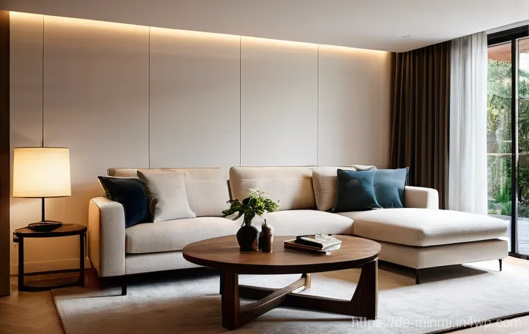 미니멀 럭셔리 DIY 아이디어 - **Upcycled 70s Side Table in a Minimalist Luxury Living Room**
    A stylish 1970s side table, metic...