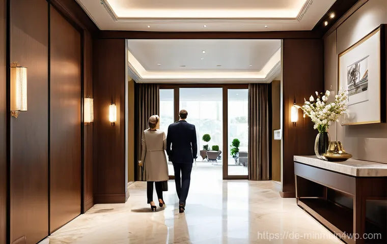 미니멀 럭셔리 제품의 고객 서비스 접근법 - **Prompt: The Art of the First Impression**
    "A sophisticated, tastefully designed luxury boutiqu...